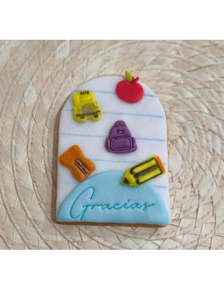 6 Mini Cortadores Escolares con marcador