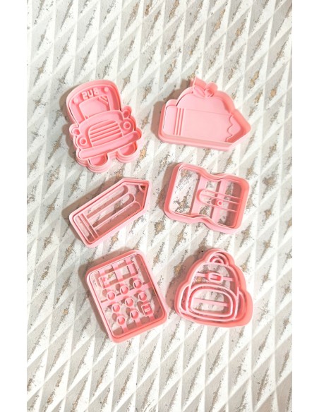 Set 6 Cortadores Escolares (pequeños) con marcador