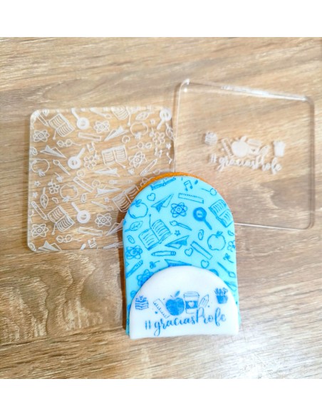 Sello Gracias Profe para galletas