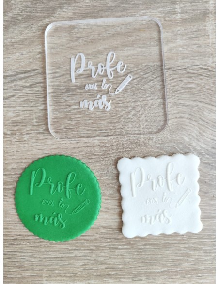 Sello Profe eres lo más para galletas