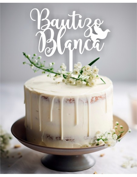 Topper cake personalizado bautizo