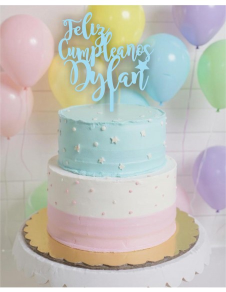 Topper Feliz Cumpleaños personalizado
