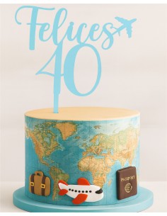 Topper Cake Avión con edad