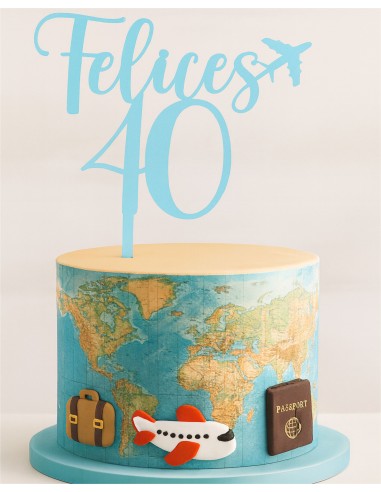 Topper Cake Avión con edad