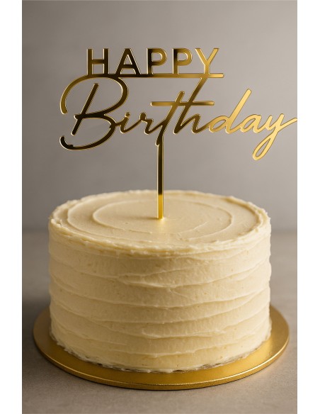 Comprar Topper Happy Birthday 14 cm – Decoración para tarta de cumpleaños