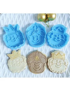 3 Cortadores con marcador Cabeza Reyes Magos