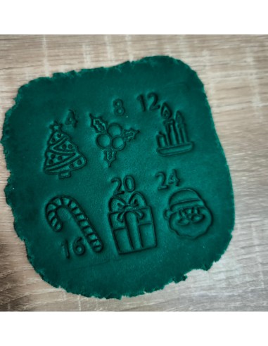 Set Multicortador con Marcadores Calendario de Adviento para galletas