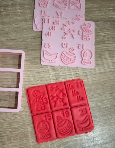 Set Multicortador con Marcadores Calendario de Adviento para galletas