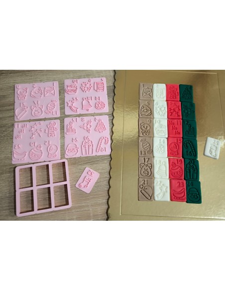 Set Multicortador con Marcadores Calendario de Adviento para galletas