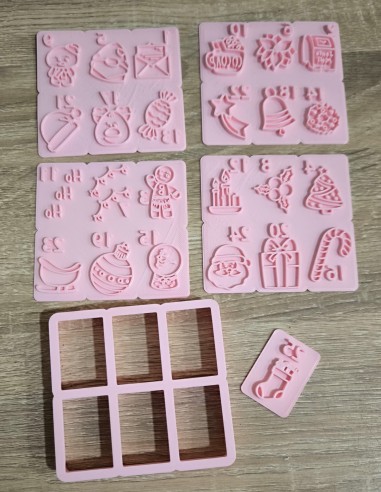 Set Multicortador con Marcadores Calendario de Adviento para galletas