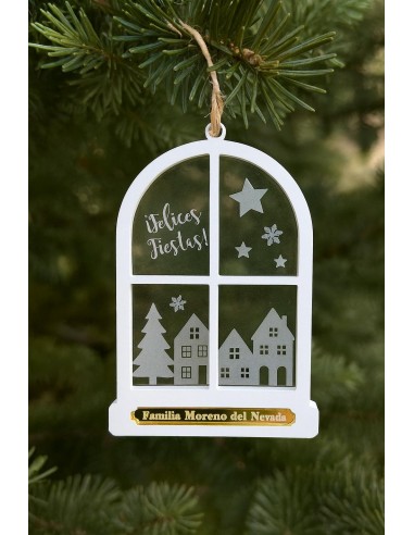 Adorno de Navidad Ventana Personalizado