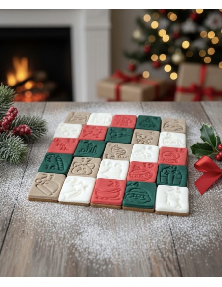 Set Multicortador con Marcadores Calendario de Adviento para galletas