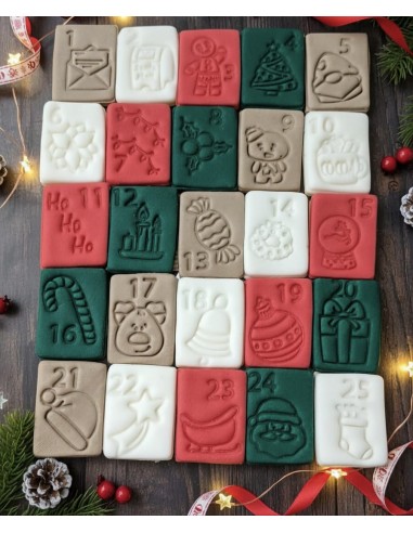 Set Multicortador con Marcadores Calendario de Adviento para galletas