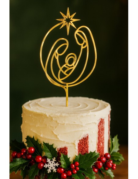 Topper acrílico Belén Navideño