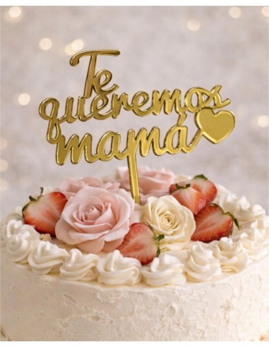 Cake Topper Te queremos mamá