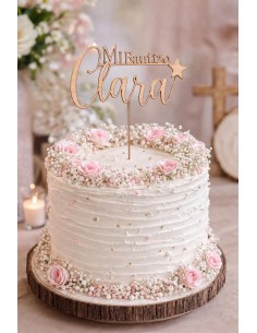 Topper Bautizo con nombre 2