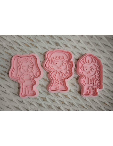 Pack 3 cortadores con marcador en forma de las Guerreras K-Pop