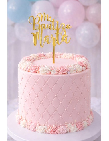 Topper cake bautizo personalizado