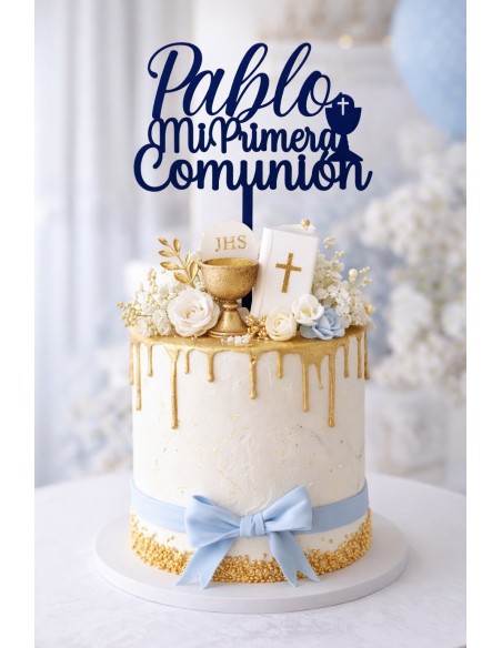 Topper Cake Comunión personalizado