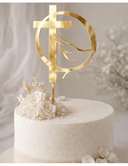 Topper de cruz para tarta