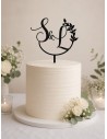 Topper iniciales floral