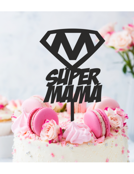 Topper Cake Súper Mamá