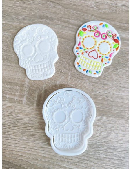 Cortador para galletas Calavera Mexicana con marcador