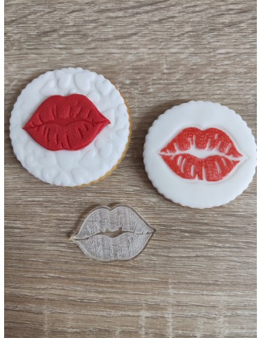 Sello labios para fondant