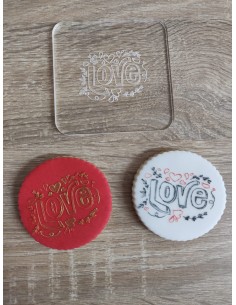 Sello Love para fondant