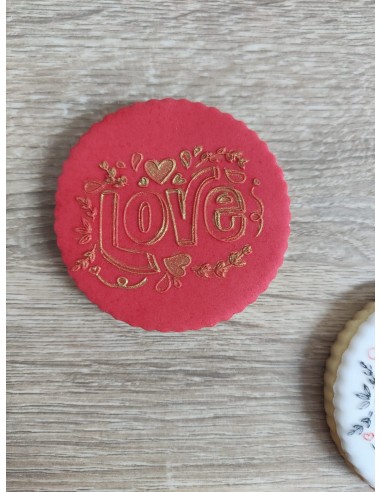 Sello Love para fondant