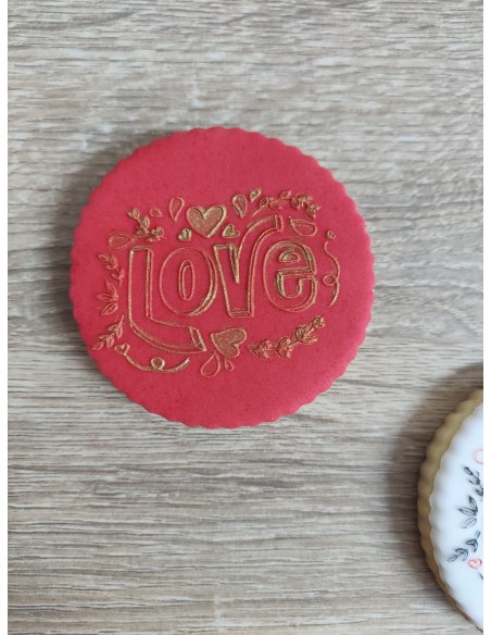 Sello Love para fondant
