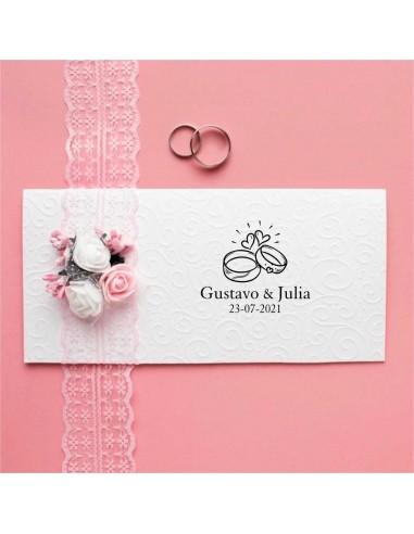 Sello boda personalizado Alianzas