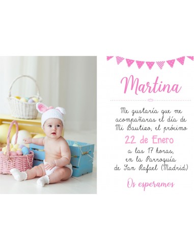 Invitación de Bautizo "Martina"