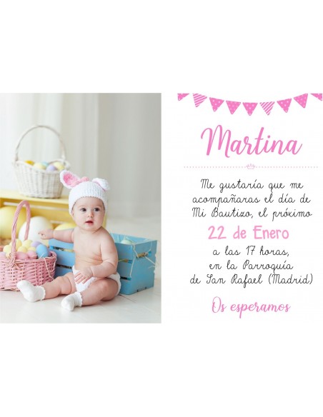 Invitación de Bautizo "Martina"