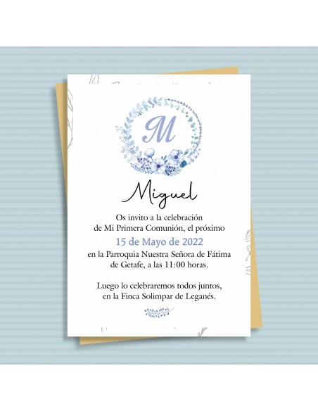 Invitación de Comunión  "Miguel"