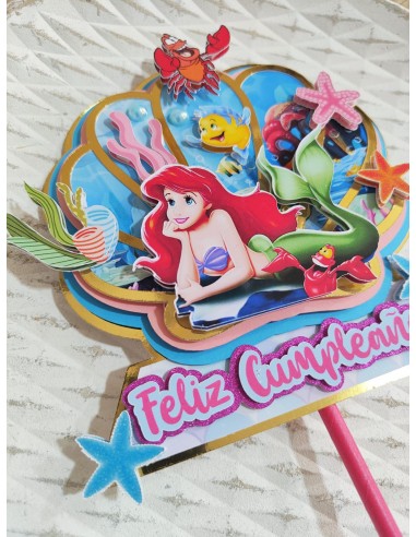 Topper Cake capas La Sirenita