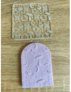 Sello Textura Halloween para fondant 2