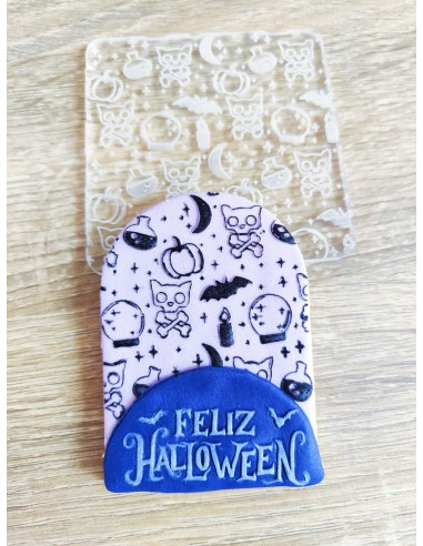 Sello Textura Halloween para fondant