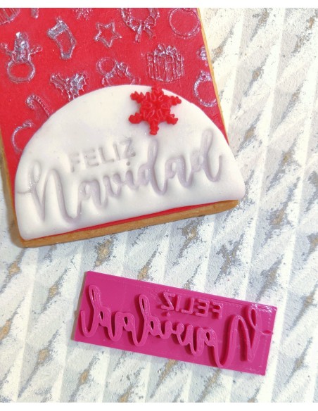 Marcador Feliz Navidad para fondant