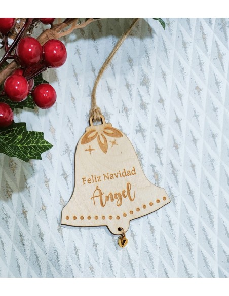 Adorno Navidad Campana personalizada