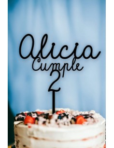 Topper Cake Nombre cumple Edad